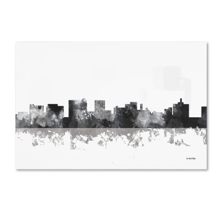 Marlene Watson 'Topeka Kansas Skyline BG-1' Canvas Art,22x32